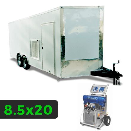 8_5x20 Spray Foam Rig Package with GRACO E-20 Spray Machine - Insulated Rig Package - Spray Foam Insulation Trailers and Equipment