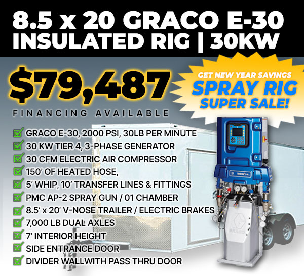 GRACO E-30 INSULATED SPRAY FOAM RIG WITH 30KW GENERATOR