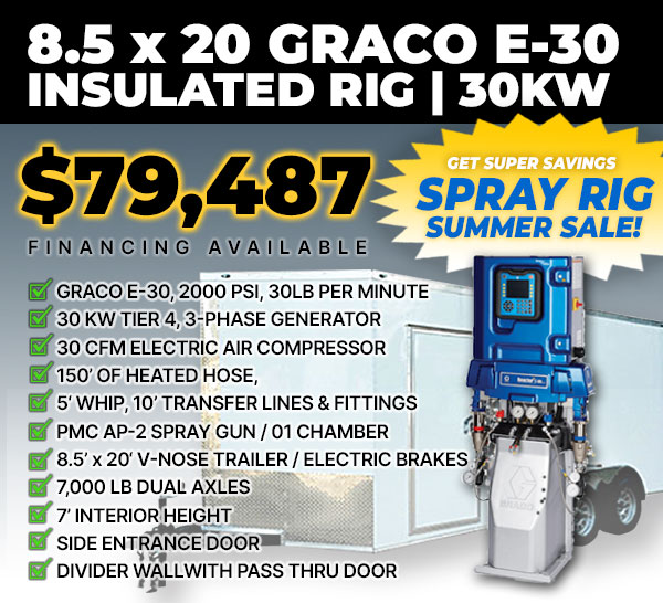 GRACO E-30 INSULATED SPRAY FOAM RIG WITH 30KW GENERATOR