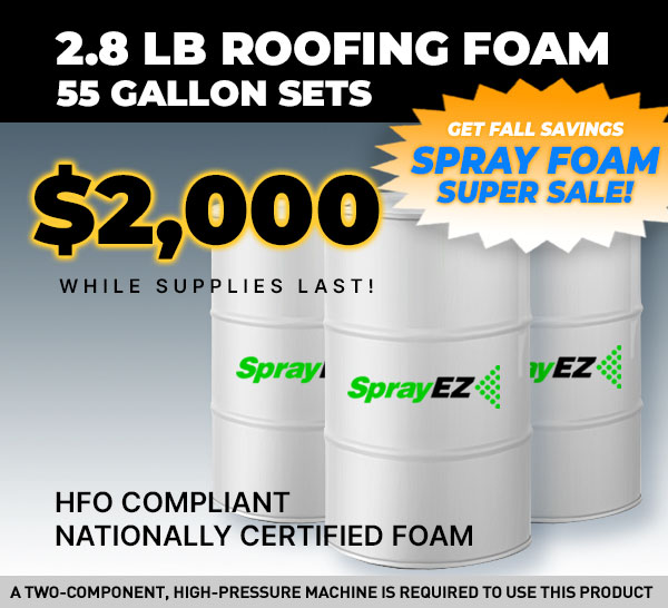 Spray EZ 2.8lb roofing foam