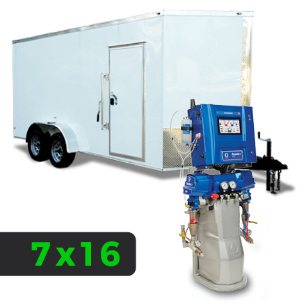 7x16 Spray Foam Rig Package with GRACO E-20 Spray Machine - Shore Power Package - Spray Foam Insulation Trailers, Equipment and Coating