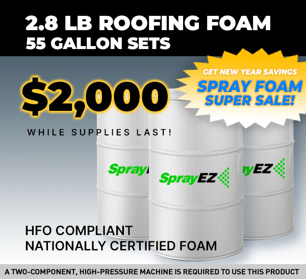 Spray EZ 2.8lb roofing foam