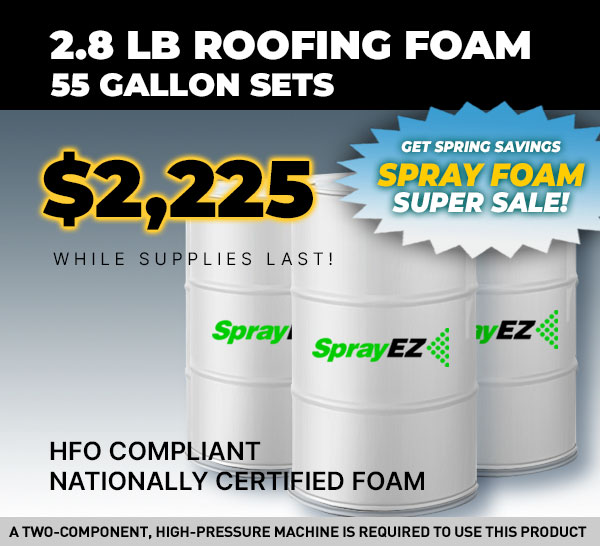Spray EZ 2.8lb roofing foam