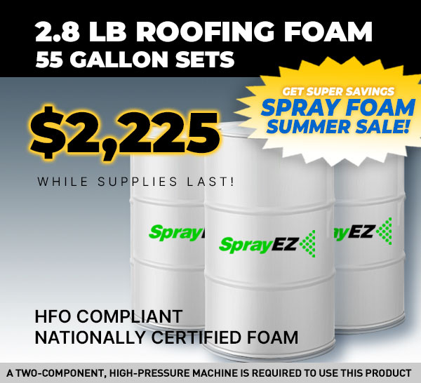 Spray EZ 2.8lb roofing foam
