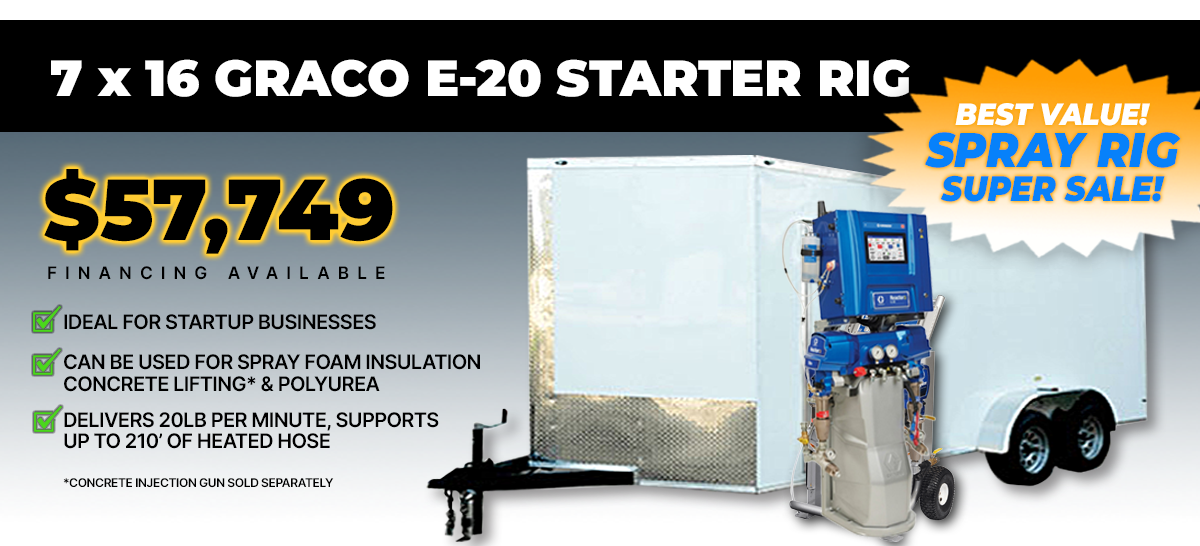 Graco r3 reactor 3 e-20 spray foam starter rig