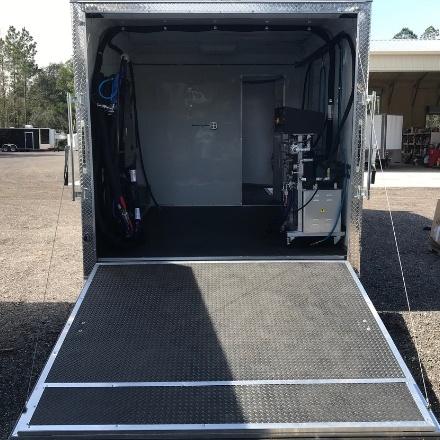 Open rear louver set up