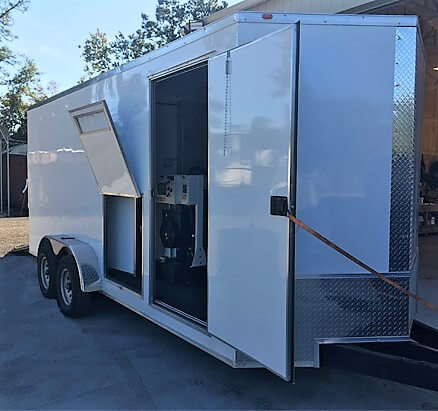 7x18 Louver set up trailer