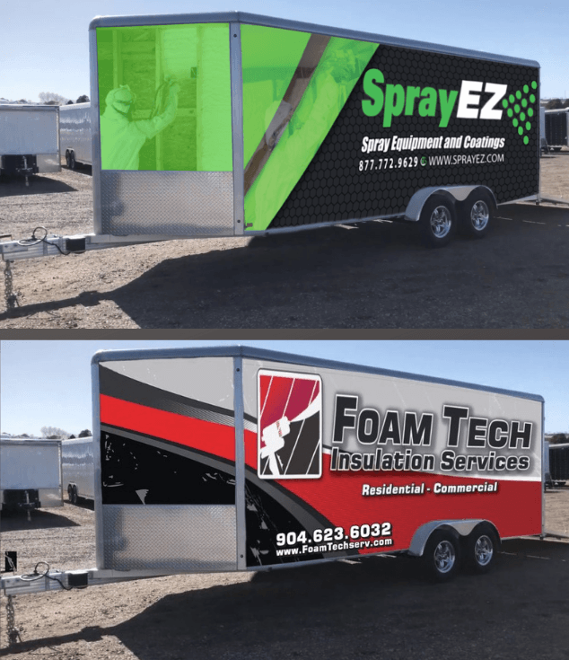 SprayEZ and Foam Tech trailers